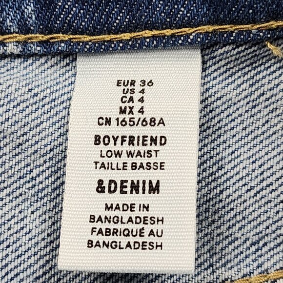 H&M Low Waist Boyfriend Jeans - Size‎ 4 - NWT - Picture 11 of 12